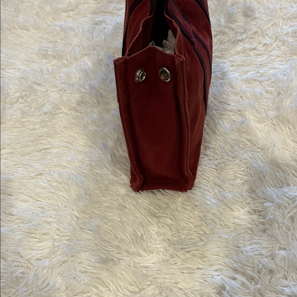 Hermes small tote Dark Red & Brownish Black 
Minor corner wear one corner only - Picture 5 of 12